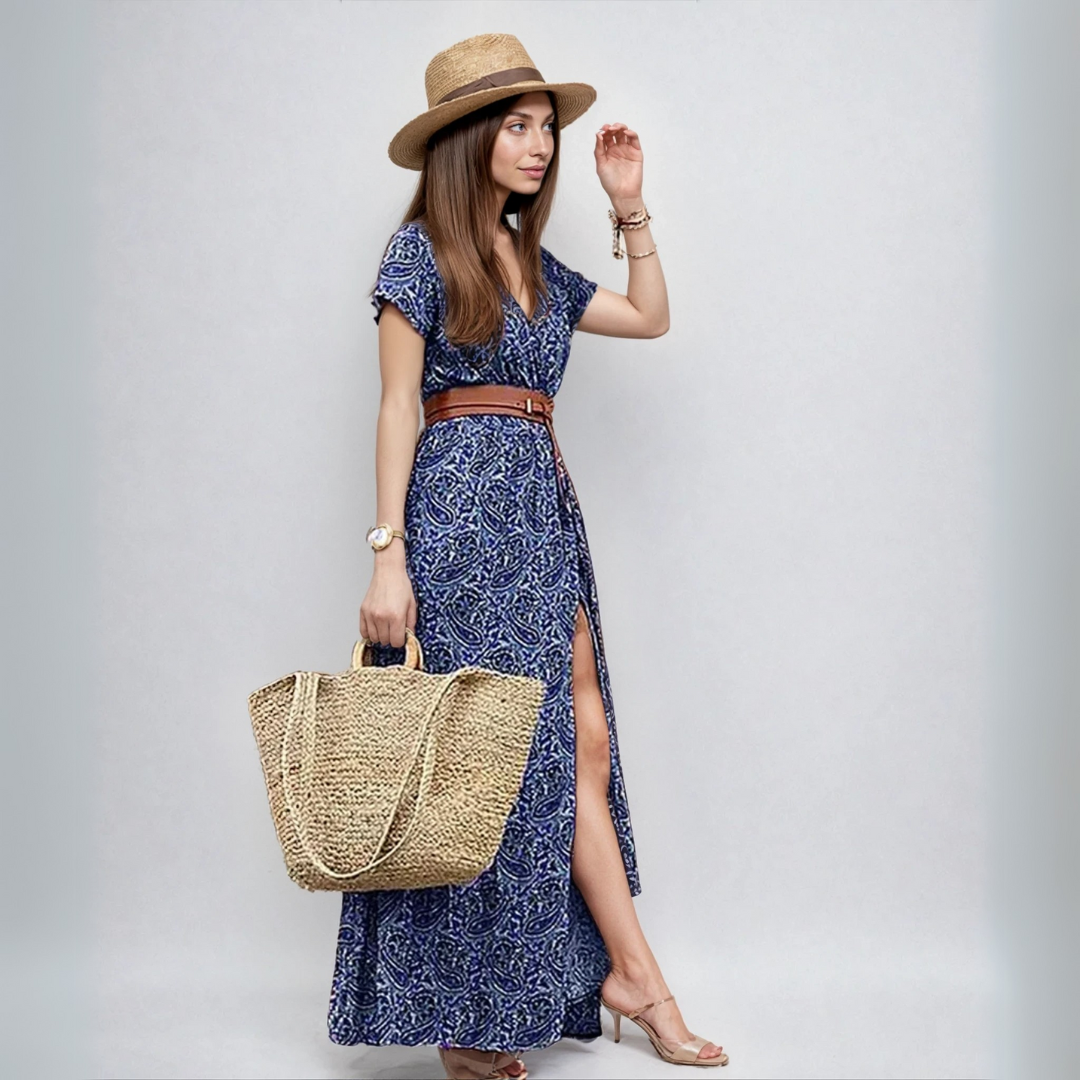 Riona β Elegant Long Boho Dress with belt