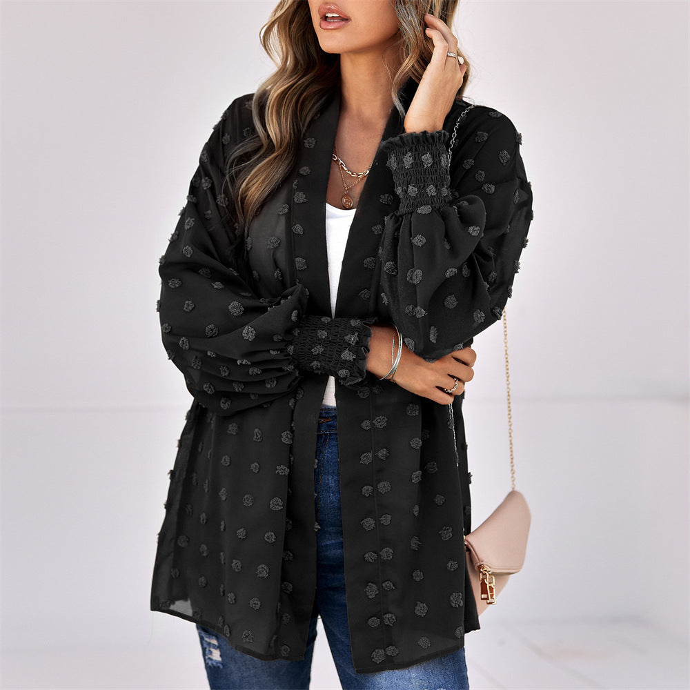 Zelitha | Textured Open-Front Cardigan