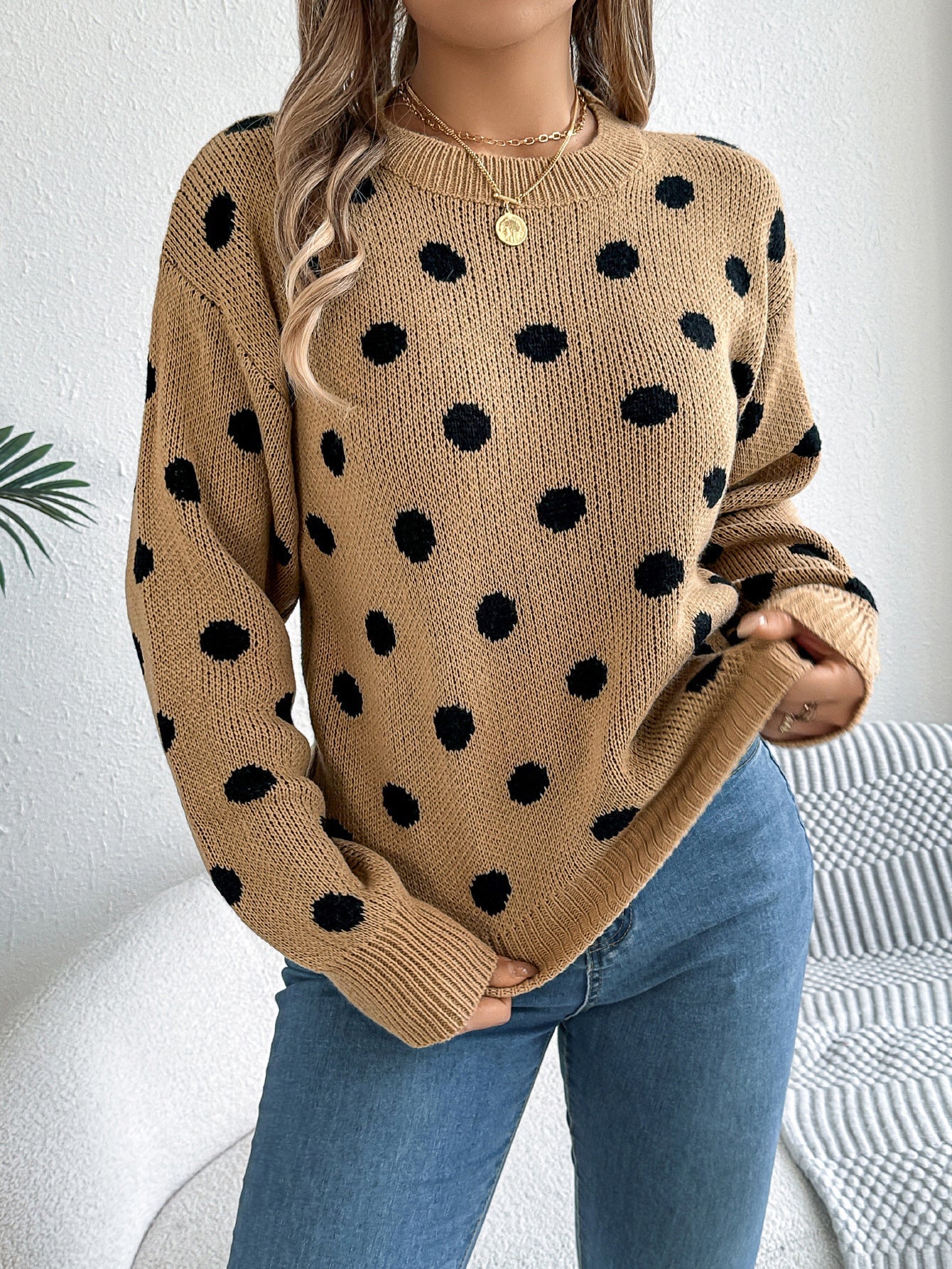Nathalie | Polka Dot Knit Jumper