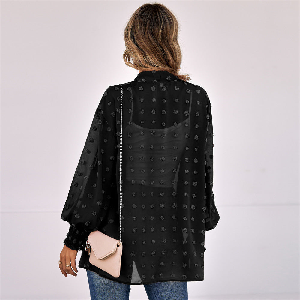 Zelitha | Textured Open-Front Cardigan