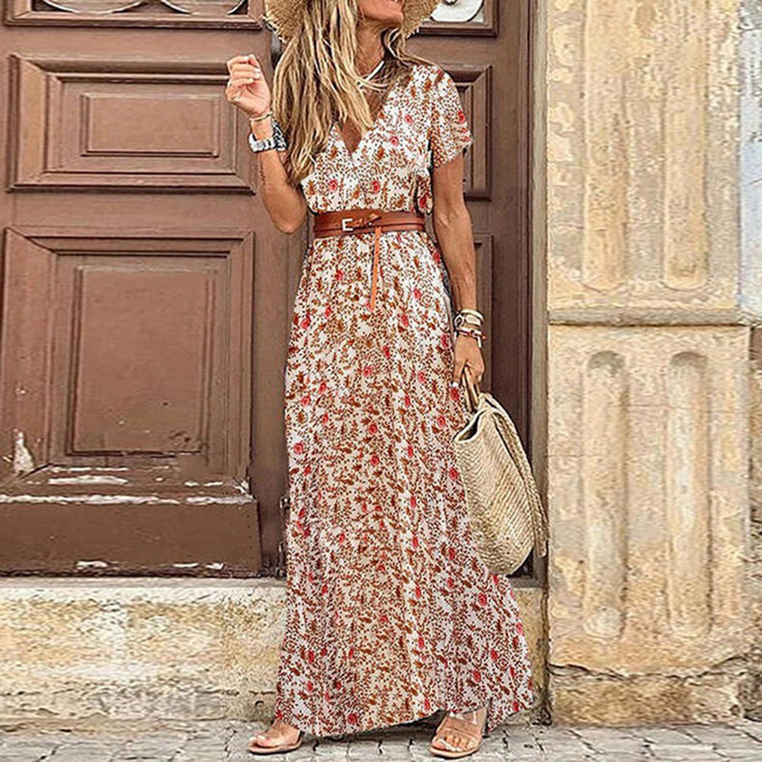 Riona β Elegant Long Boho Dress with belt
