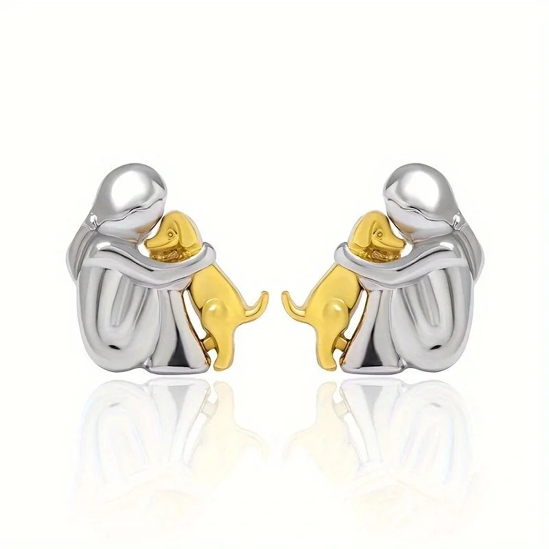 Unconditional | Earring with dog hug