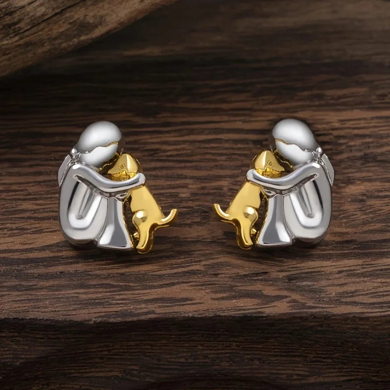 Unconditional | Earring with dog hug
