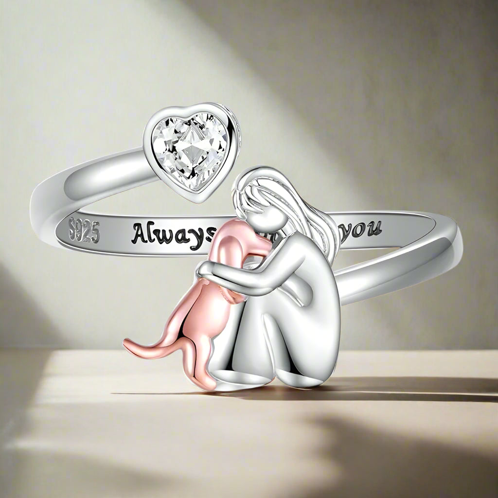 Stockholm | Ring with dog icon (Rose)
