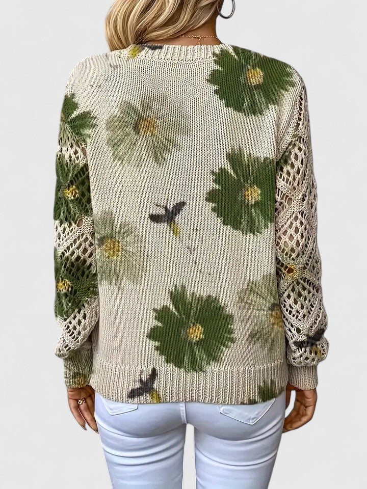 Aurélie | Stylish and elegant sweater with beautiful floral pattern