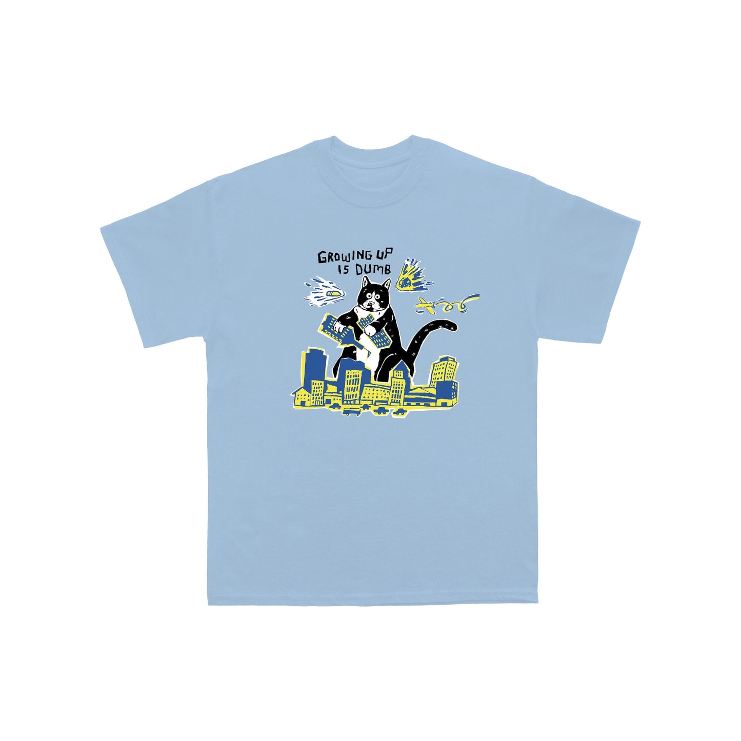 Growing Up Is Dumb - Cool Catzilla Shirt for Fun and Unique Style