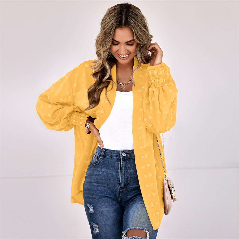 Zelitha | Textured Open-Front Cardigan