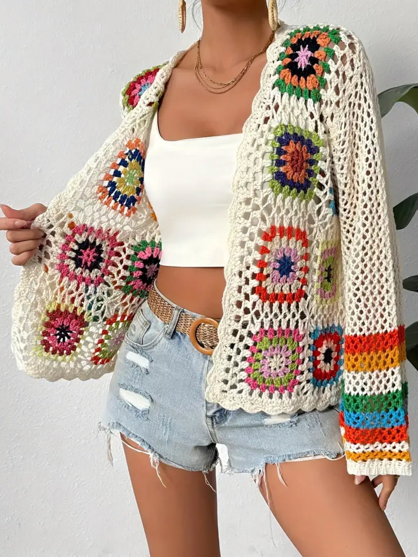 Tansy | Crochet Patch Cardigan