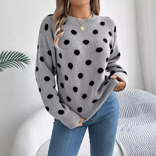 Nathalie | Polka Dot Knit Jumper