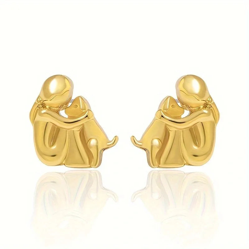 Unconditional | Earring with dog hug