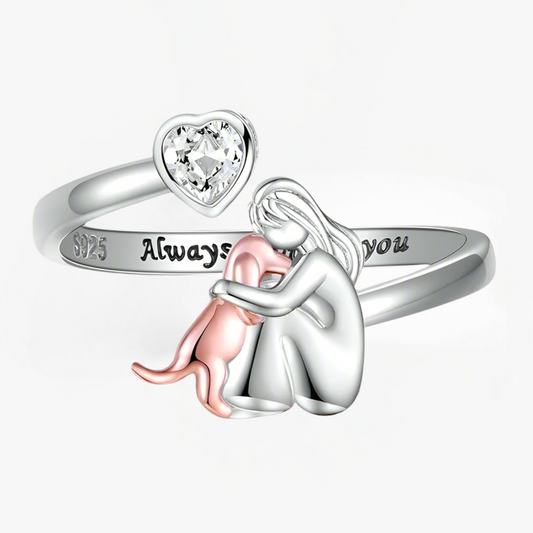 Stockholm | Ring with dog icon (Rose)